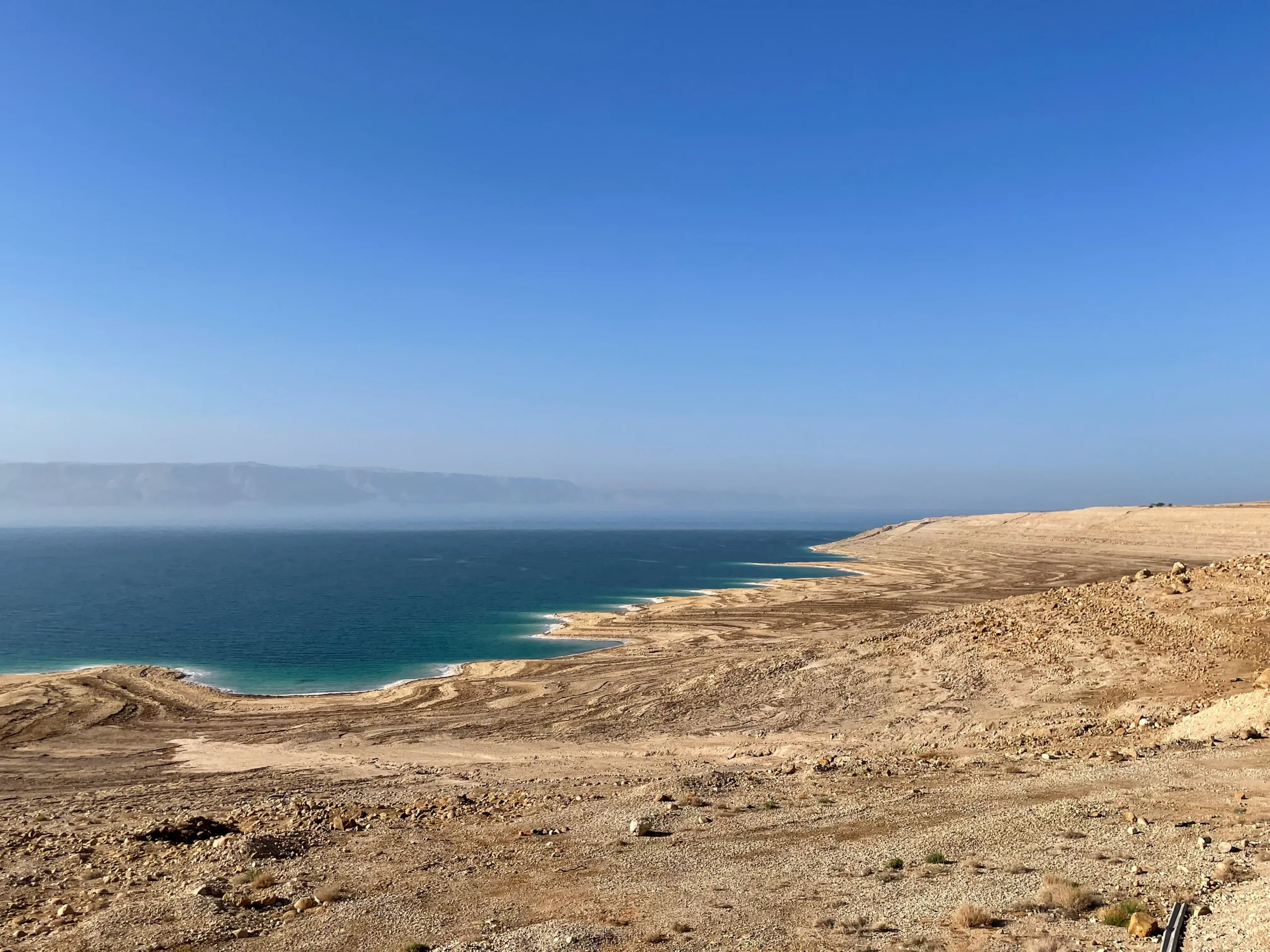 Vistas al Mar Muerto desde la carretera