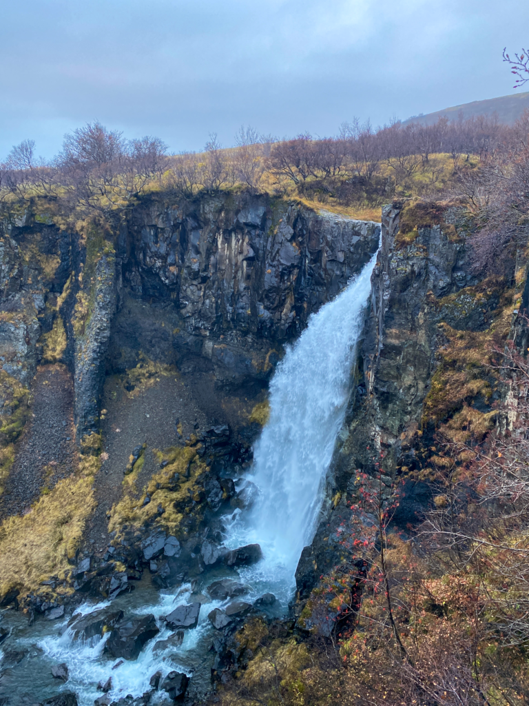 La pequeña Hundafoss, de camino a Svartifoss