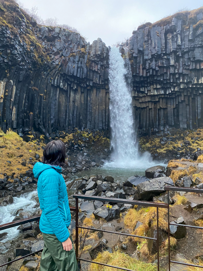 Svartifoss, la cascada rodeada de columnas de basalto en el el Parque Nacional de Skaftafell