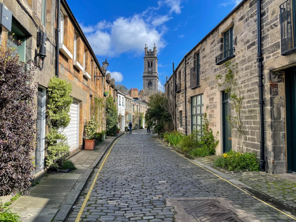 Circus Lane, una de las calles mas fotogénicas de Edimburgo